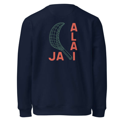 unisex-organic-navy-sweatshirt-with-jai-alai-design-back