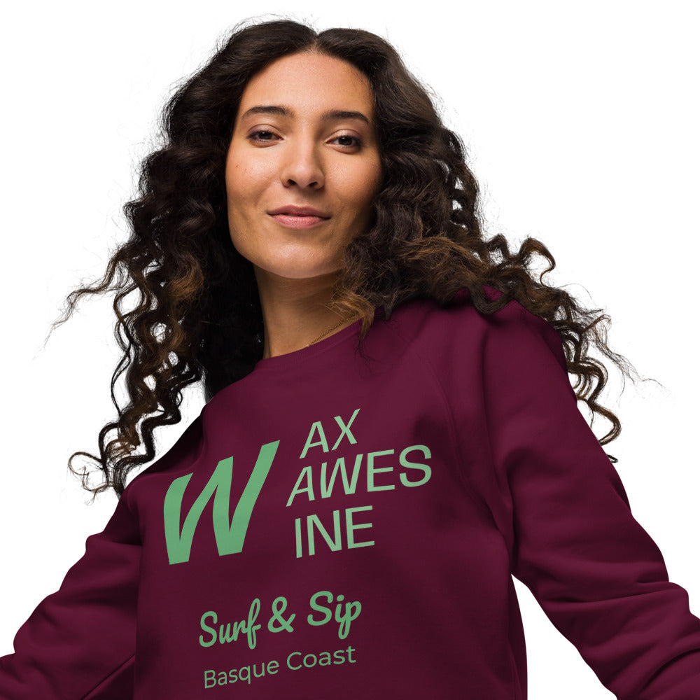  Premium Organic Unisex Sweatshirt Wax, Waves & Wine | AUNTI